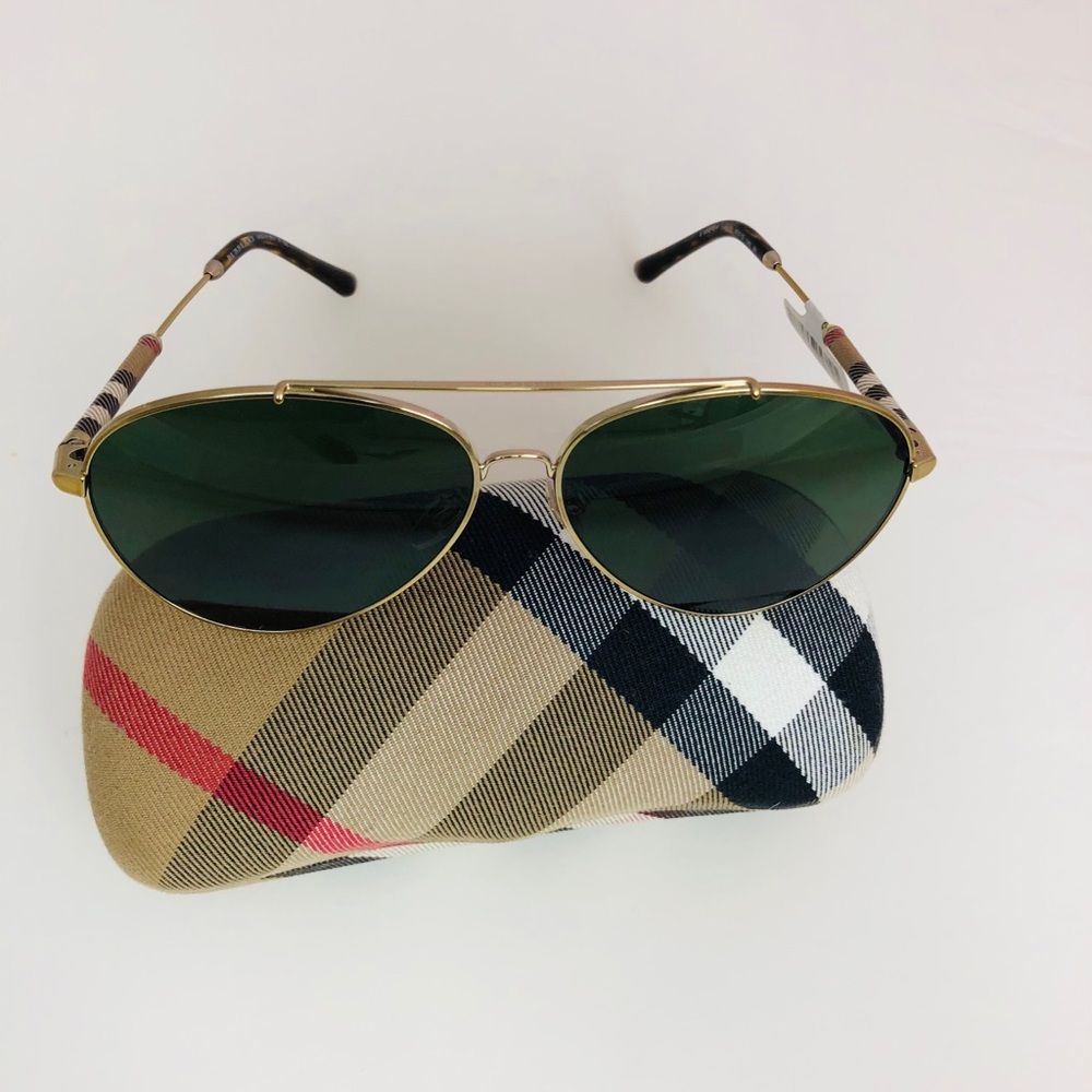 BURBERRY Gold Brown Mirror Gold Women's Sunglasses